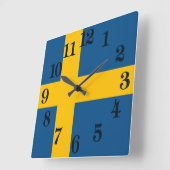 Schweden Quadratische Wanduhr (Winkel)