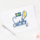Schweden Quadratischer Aufkleber (Umschlag)