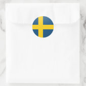 Schweden Qualitätsflaggenzirkel Runder Aufkleber (Tasche)