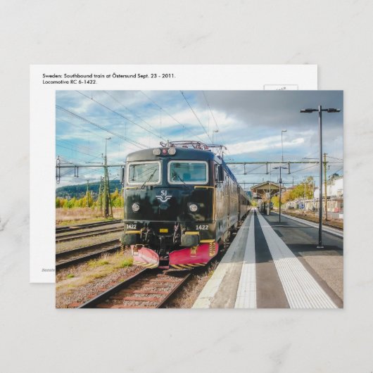 Schweden: RC 6-1422 in Östersund Postkarte (Vorne/Hinten)