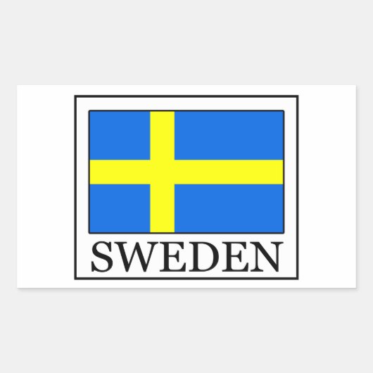 Schweden Rechteckiger Aufkleber (Vorderseite)