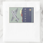 Schweden Rechteckiger Aufkleber (Tasche)