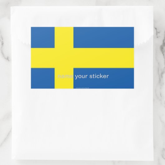 Schweden Rechteckiger Aufkleber (Tasche)