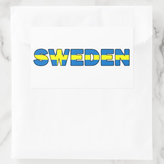 Schweden Rechteckiger Aufkleber (Tasche)