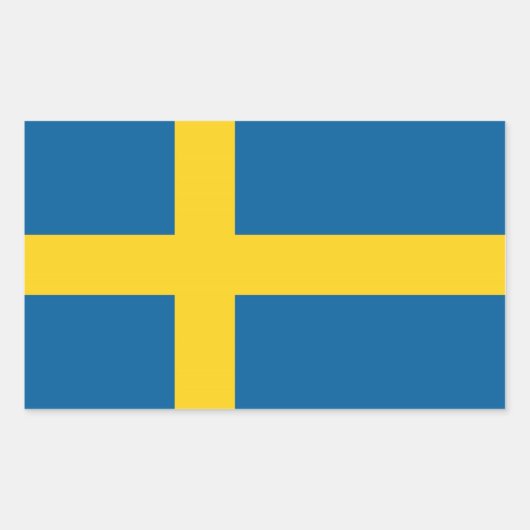 SCHWEDEN RECHTECKIGER AUFKLEBER (Vorderseite)