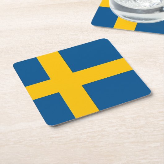 Schweden Rechteckiger Pappuntersetzer (angewinkelt)