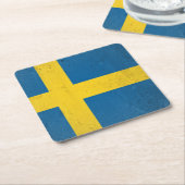 Schweden Rechteckiger Pappuntersetzer (angewinkelt)