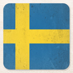 Schweden Rechteckiger Pappuntersetzer