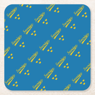 Schweden Rechteckiger Pappuntersetzer