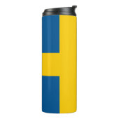 Schweden Reisen Umarmung, patriotische schwedische Thermosbecher (Nach links gedreht)