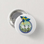 Schweden Retro-Logo Button (Vorne & Hinten)