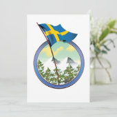 Schweden Retrologo Einladung (Stehend Vorderseite)