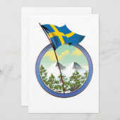 Schweden Retrologo Einladung (Vorne/Hinten)