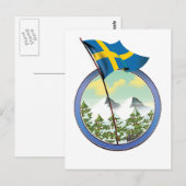 Schweden Retrologo Postkarte (Vorne/Hinten)