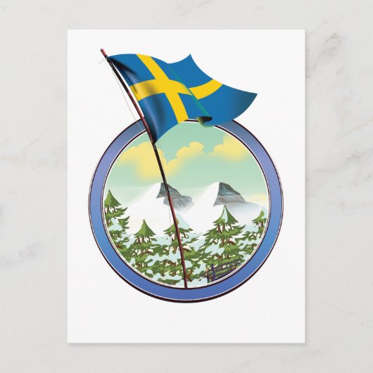Schweden Retrologo Postkarte (Vorderseite)