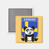 Schweden Rings Panda Magnet (Vorderseite/Rückseite)
