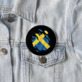 Schweden-Rippfahne Button (Beispiel)