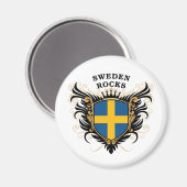 Schweden Rocks Magnet (Vorderseite/Rückseite)