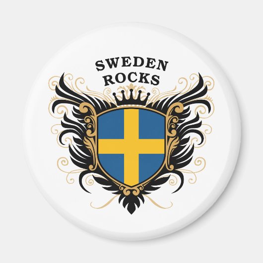 Schweden Rocks Magnet (Vorne)