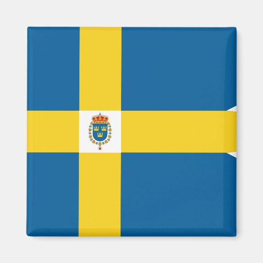 Schweden-Royal-Flagge, Schweden Magnet (Vorne)