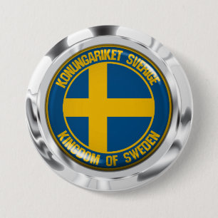 Schweden Runde Emblem Button