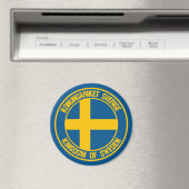 Schweden Runde Emblem Magnet (In Situ (Geschirrspüler))