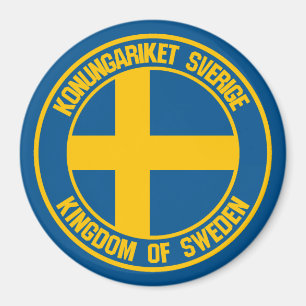Schweden Runde Emblem Magnet