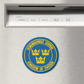 Schweden Runde Emblem Magnet (In Situ (Geschirrspüler))