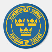 Schweden Runde Emblem Magnet (Vorne)