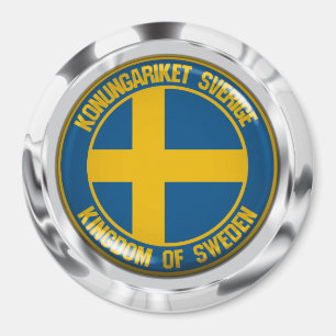Schweden Runde Emblem Magnet