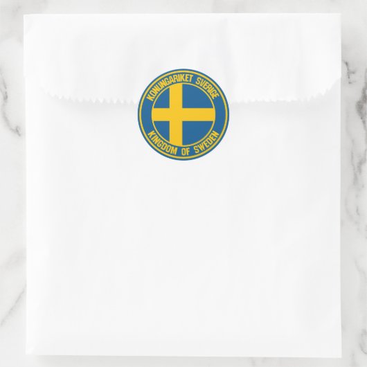 Schweden Runde Emblem Runder Aufkleber (Tasche)
