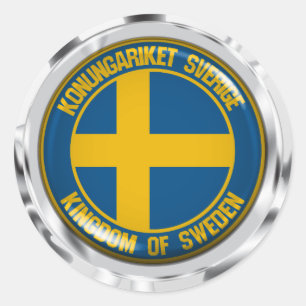 Schweden Runde Emblem Runder Aufkleber