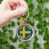 Schweden Runde Emblem Schlüsselanhänger (Hand)