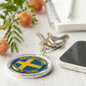 Schweden Runde Emblem Schlüsselanhänger (Seite)