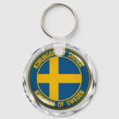 Schweden Runde Emblem Schlüsselanhänger (Vorderseite)