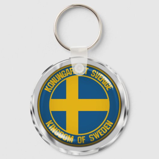 Schweden Runde Emblem Schlüsselanhänger (Vorderseite)