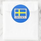 Schweden Runder Aufkleber (Tasche)