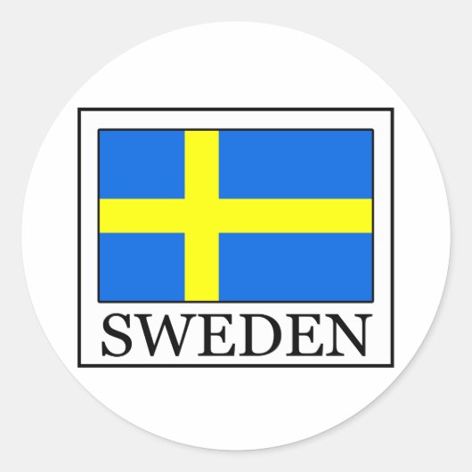 Schweden Runder Aufkleber (Vorderseite)