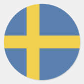 Schweden Runder Aufkleber (Vorderseite)