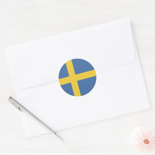 Schweden Runder Aufkleber (Umschlag)
