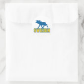 Schweden Runder Aufkleber (Tasche)