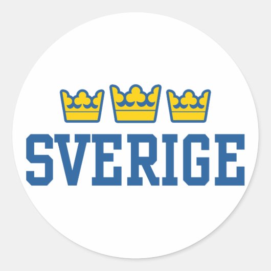 Schweden Runder Aufkleber (Vorderseite)