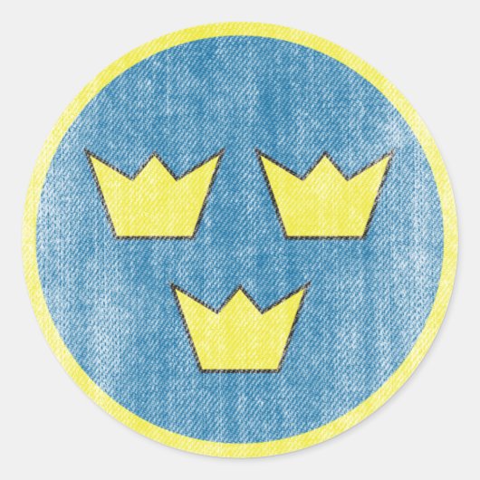 SCHWEDEN RUNDER AUFKLEBER (Vorderseite)