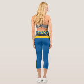 Schweden & Schweden Flag Mode, Fitness, Sporthafen Capri Leggings (Rückseite)