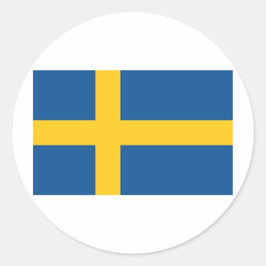 Schweden / Schweden Runder Aufkleber (Vorderseite)