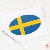 Schweden/Schweden/schwedische Flagge Ovaler Aufkleber (Umschlag)