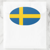 Schweden/Schweden/schwedische Flagge Ovaler Aufkleber (Tasche)