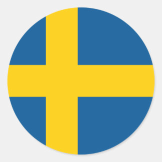 Schweden/Schweden/schwedische Flagge Runder Aufkleber