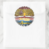 Schweden Schweden Spanien Tree Roots Flag Runder Aufkleber (Tasche)