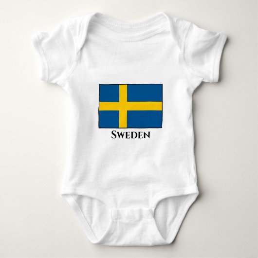 Schweden (schwedische Flagge) Baby Strampler (Vorderseite)